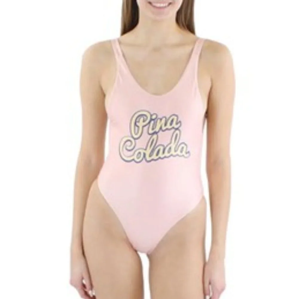 NWT [Charlie Holiday] Pina Colada Graphic High-Cut One-Piece Swimsuit Women's 2 - Picture 2 of 8
